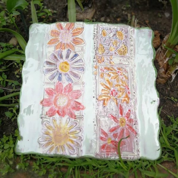 platou floral handmade